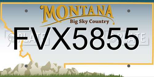 FVX5855 Montana License Plate