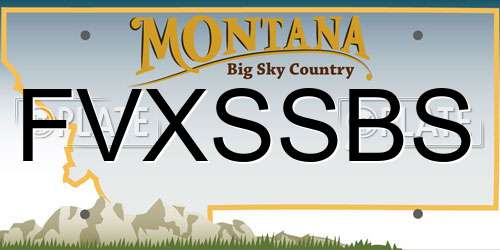 FVXSSBS Montana License Plate