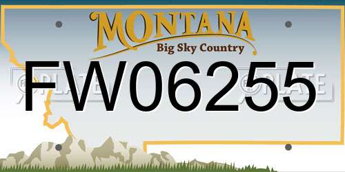 FW06255 Montana License Plate