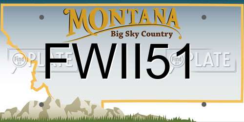 FWII51 Montana License Plate