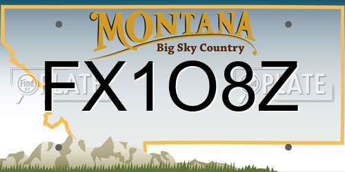 FX1O8Z Montana License Plate