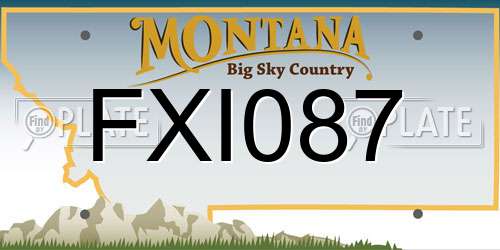 FXI087 Montana License Plate