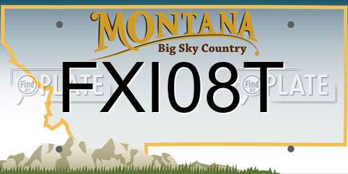 FXI08T Montana License Plate