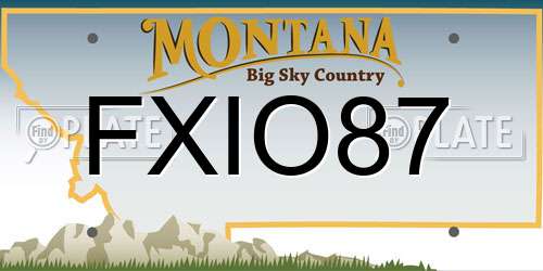 FXIO87 Montana License Plate