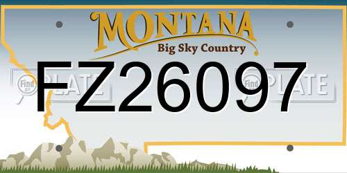 FZ26097 Montana License Plate