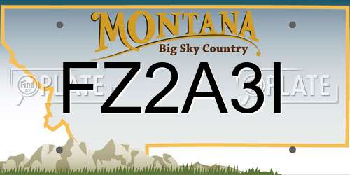 FZ2A3I Montana License Plate