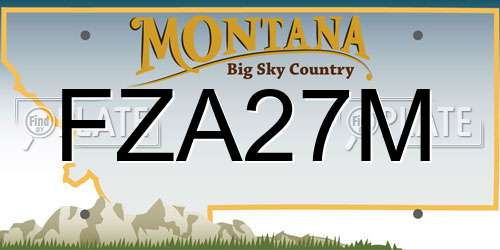 FZA27M Montana License Plate