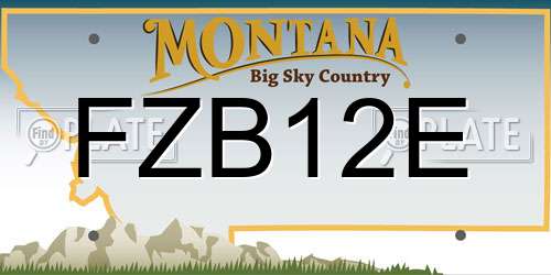 FZB12E Montana License Plate