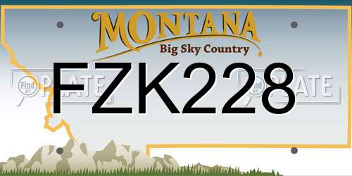 FZK228 Montana License Plate