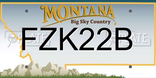 FZK22B Montana License Plate