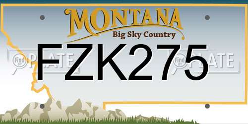 FZK275 Montana License Plate