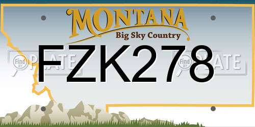 FZK278 Montana License Plate