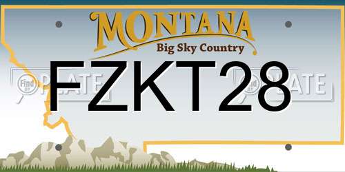 FZKT28 Montana License Plate