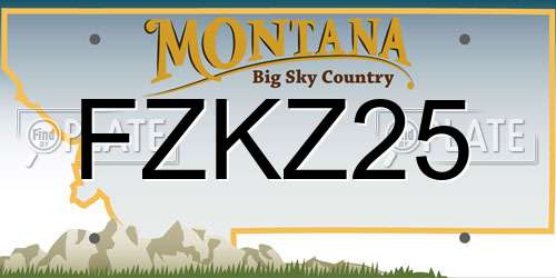 FZKZ25 Montana License Plate