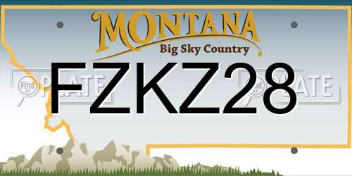 FZKZ28 Montana License Plate