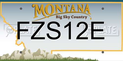 FZS12E Montana License Plate