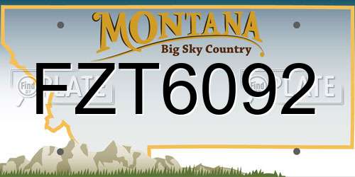 FZT6092 Montana License Plate