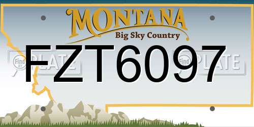 FZT6097 Montana License Plate