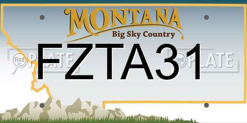 FZTA31 Montana License Plate