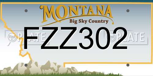FZZ302 Montana License Plate
