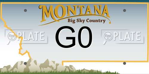 G0 Montana License Plate