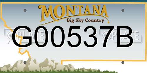 G00537B Montana License Plate