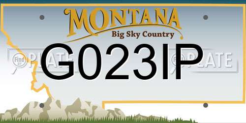 G023IP Montana License Plate