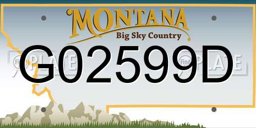 G02599D Montana License Plate