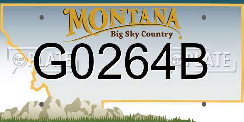 G0264B Montana License Plate
