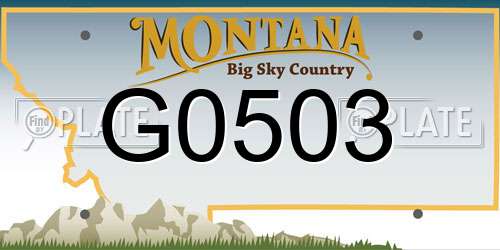 G0503 Montana License Plate