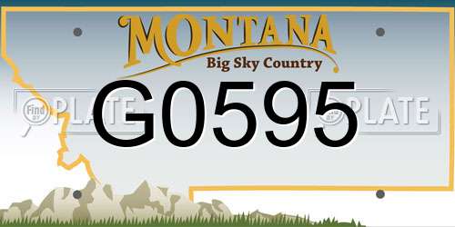 G0595 Montana License Plate