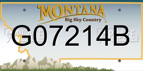 G07214B Montana License Plate