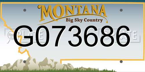 G073686 Montana License Plate