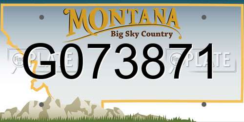 G073871 Montana License Plate
