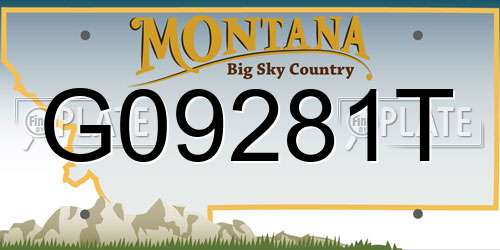 G09281T Montana License Plate