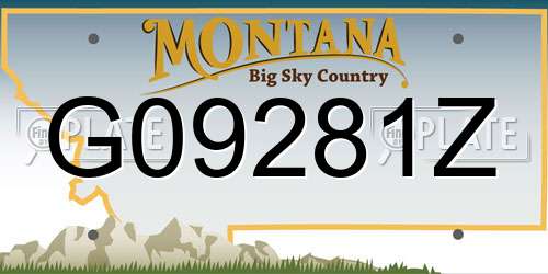 G09281Z Montana License Plate