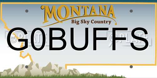 G0BUFFS Montana License Plate