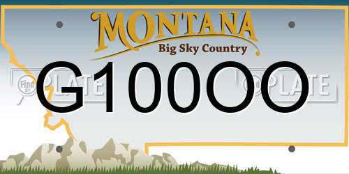 G100OO Montana License Plate
