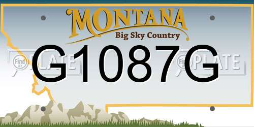 G1087G Montana License Plate
