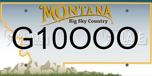 G10OOO Montana License Plate