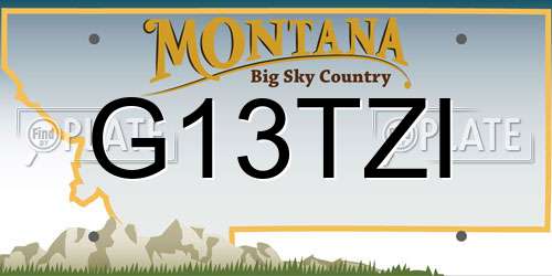G13TZI Montana License Plate