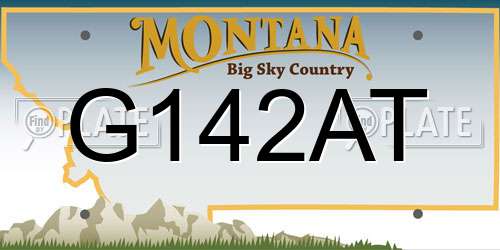 G142AT Montana License Plate