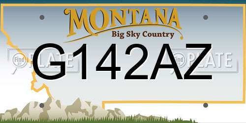 G142AZ Montana License Plate