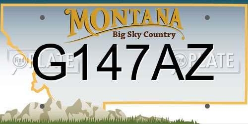 G147AZ Montana License Plate