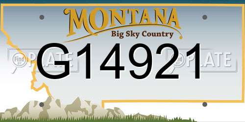 G14921 Montana License Plate