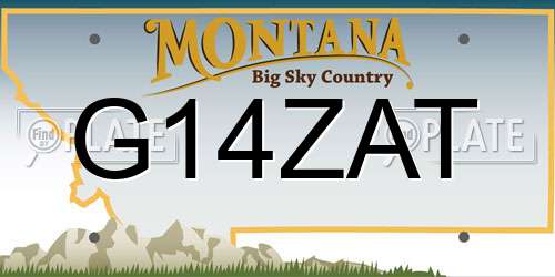 G14ZAT Montana License Plate