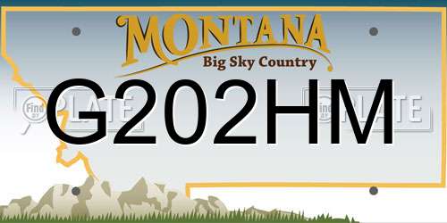 G202HM Montana License Plate