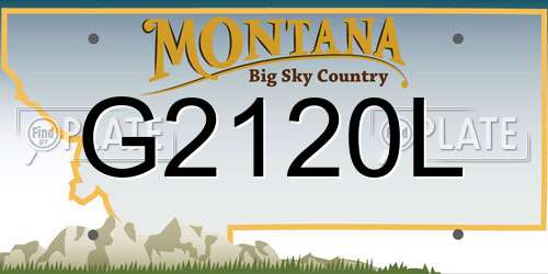 G2120L Montana License Plate