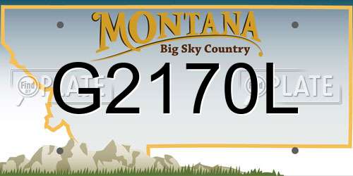 G2170L Montana License Plate