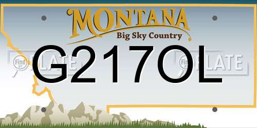 G217OL Montana License Plate